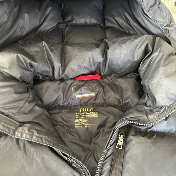 Ralph Lauren Black Puffer Jacket with Hood and Quilted Design, Medium fits 10-12 - Picture 3 of 5